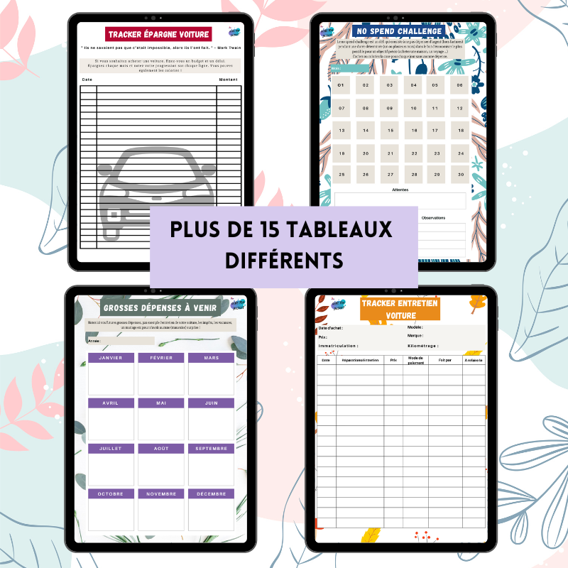 Budget planner : 15 trackers + 20 pages de conseils budget