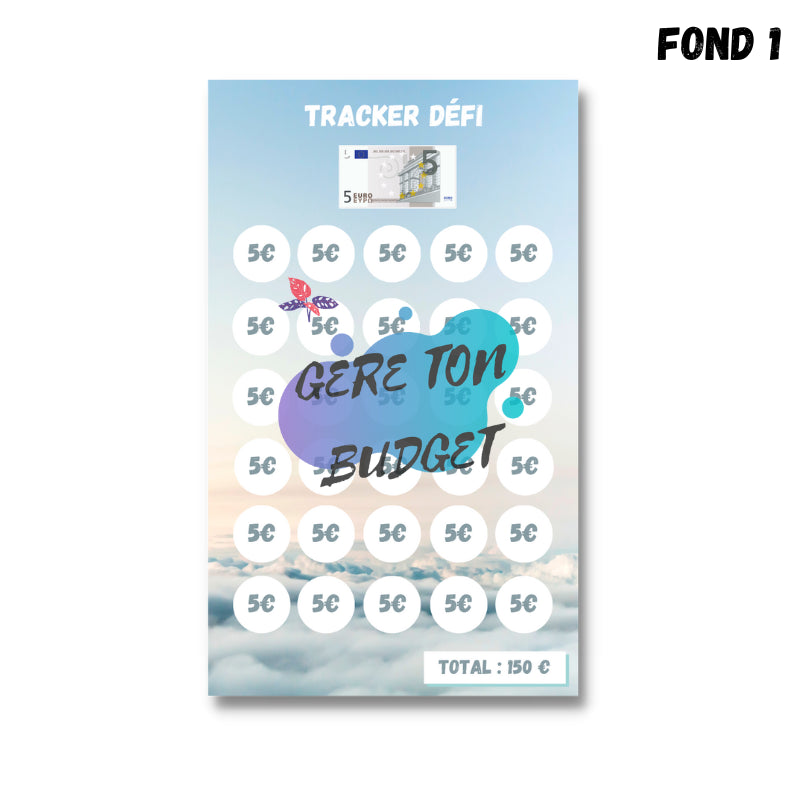 Trackers défi 5€ plastifiés / A6