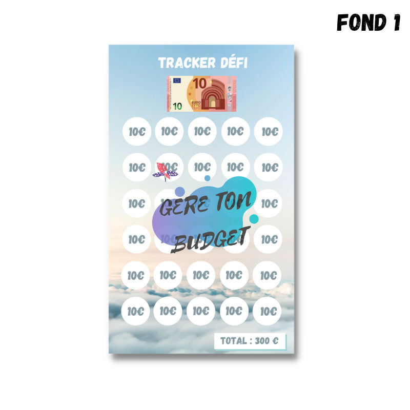 Trackers défi 10€ plastifiés / A6