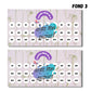 2 Trackers plastifiés pièces de 1€ et 2€ pour enveloppe zip A6