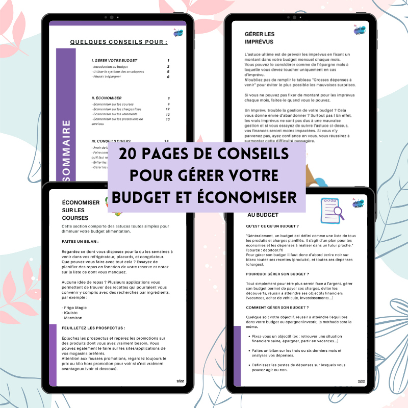 Budget mensuel, Budget planner Français à imprimer, Tracker